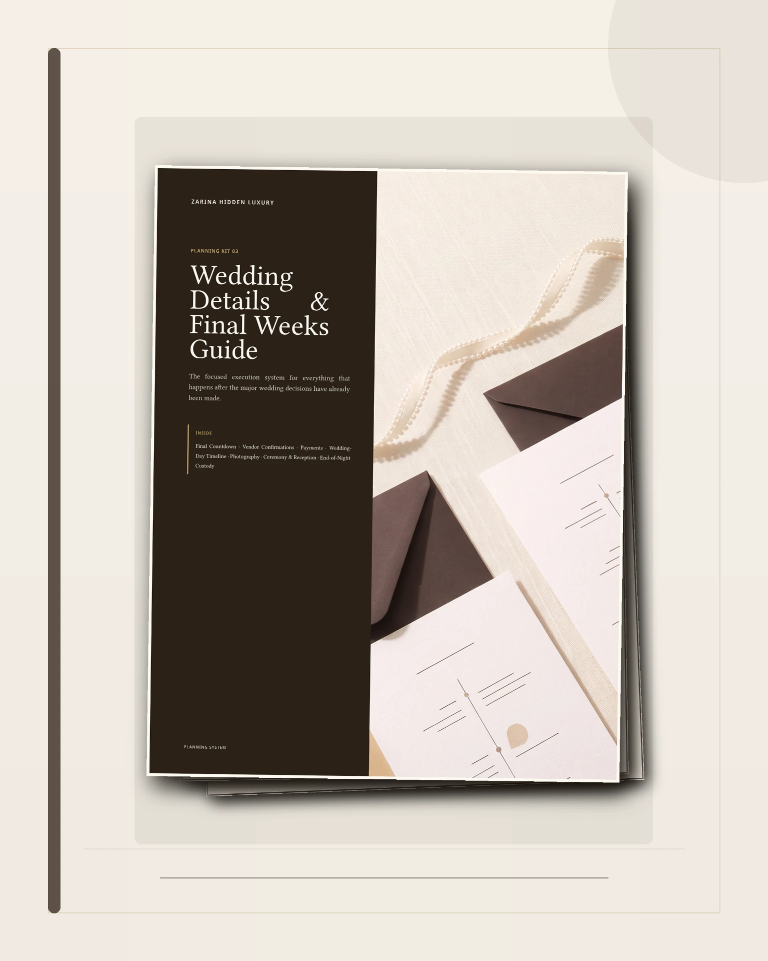 Wedding Details & Final Weeks Guide