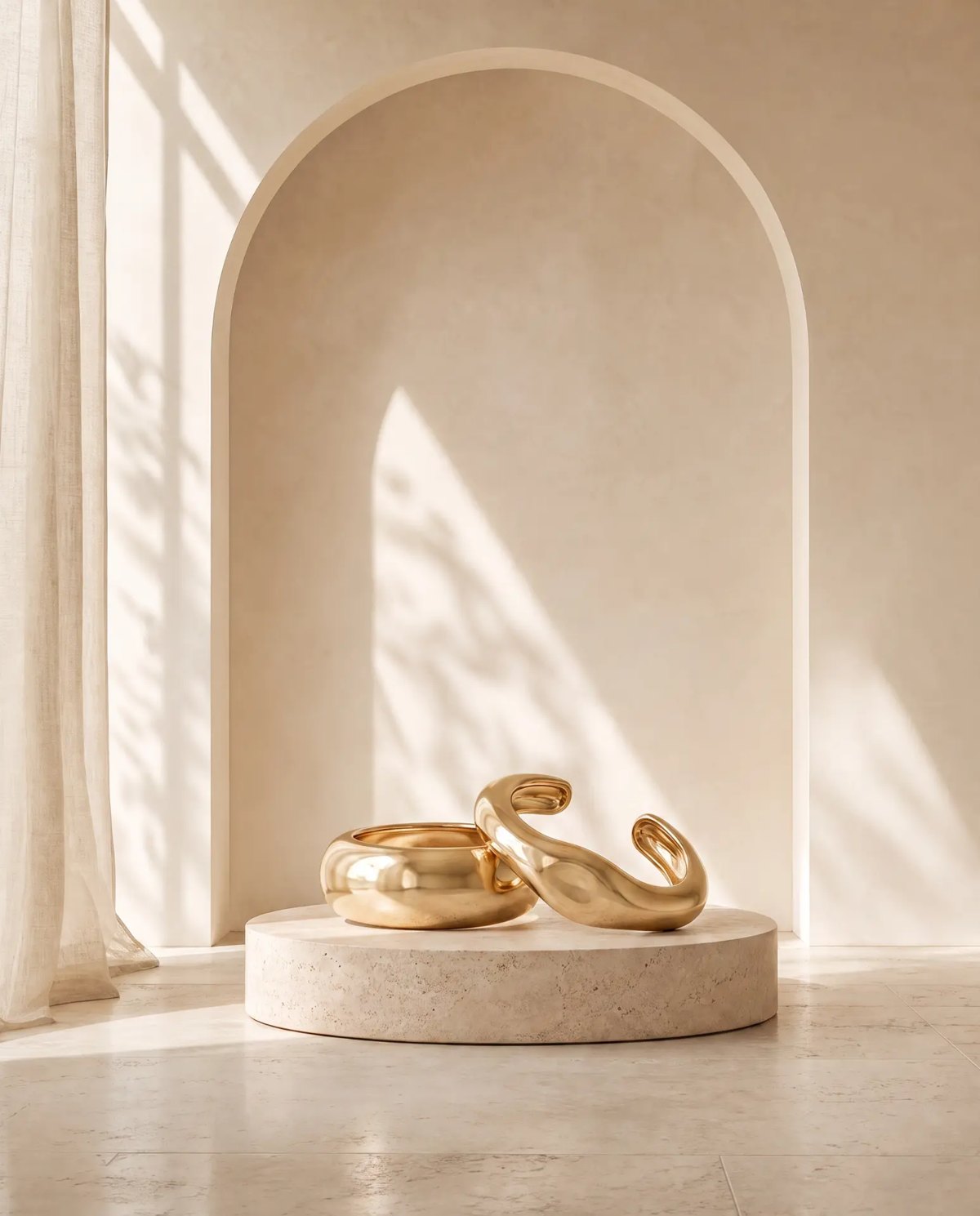 Editorial inspiration for a stack of slim gold bangles